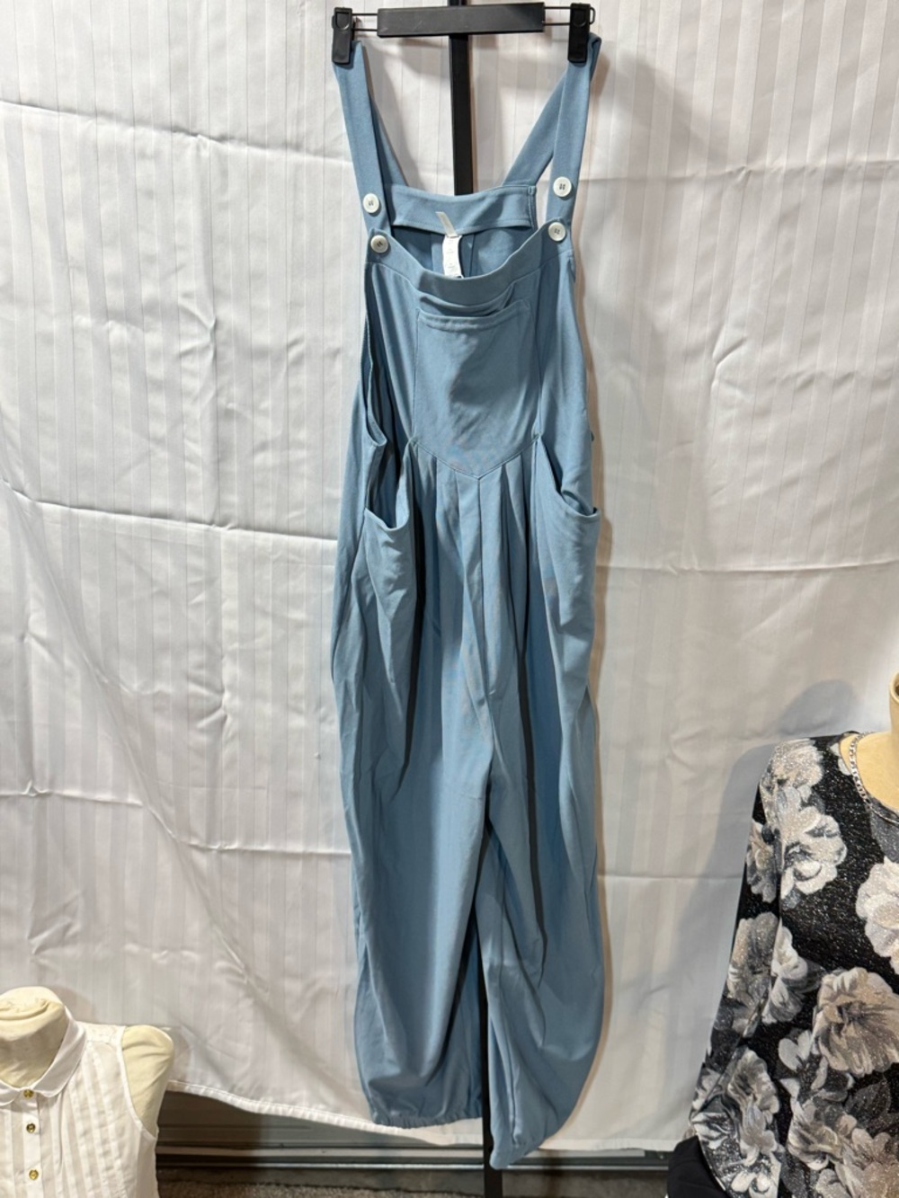 HALARA Sky Blue Women's Overalls with Side Pockets